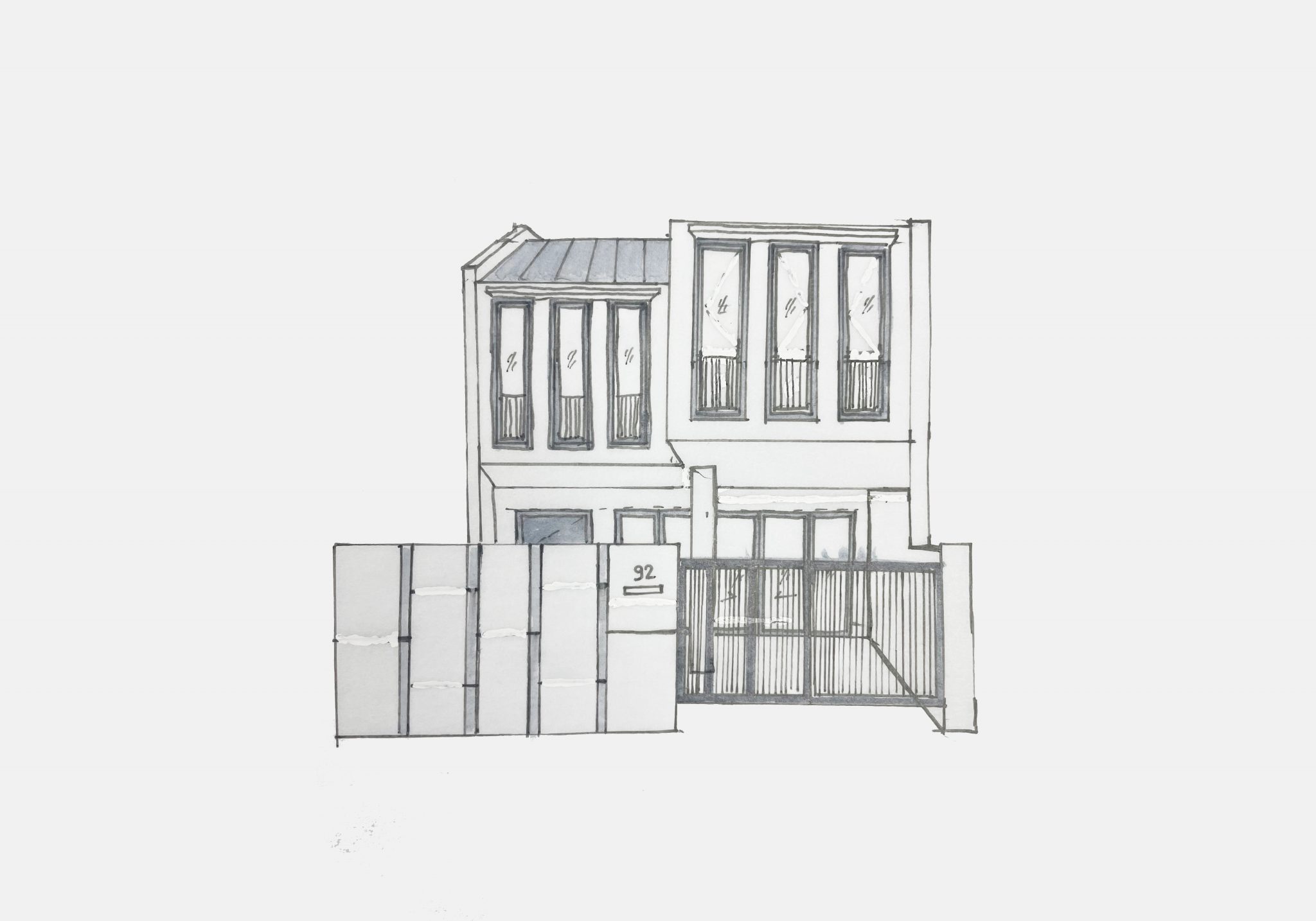 An architect reviewing plans for a residential project